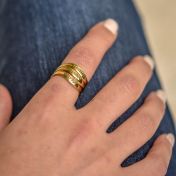 Ocean Tide Ring [Gold Plated]