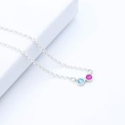 Talisa Stars Birthstone Necklace [Sterling Silver]