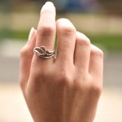 Kruispunt Belofte Ring [Sterling Zilver]