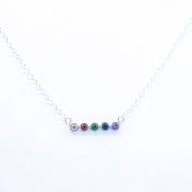 Talisa Stars Birthstone Necklace [Sterling Silver]