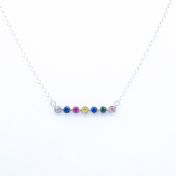 Talisa Stars Birthstone Necklace [Sterling Silver]