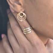 Schwan Ring - 3 Namen [750er Gold Vermeil]