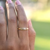 Moon Glow Name Ring [Gold Plated]