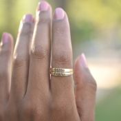 Moon Glow Name Ring [Gold Plated]