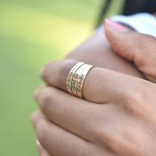 Moon Glow Name Ring [Gold Plated]