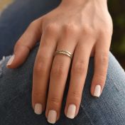 Saturn Ring - Gehämmert [Sterlingsilber]