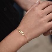 Unendlichkeit Armband mit Gravur [750er vergoldet]