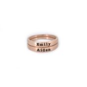 Moon Glow Name Ring [Rose Gold Plated]