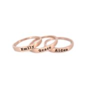 Moon Glow Name Ring [Rose Gold Plated]