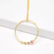 Collar Amor Materno Martillado [Oro de 14K]