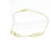 Unendlichkeit Armband mit Gravur [750er vergoldet]