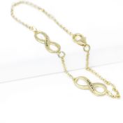 Unendlichkeit Armband mit Gravur [750er vergoldet]