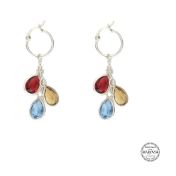 Boucles d'Oreilles Créoles Pluie Enchantée [Argent 925]