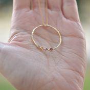 Collar Amor Materno Martillado [Oro de 14K]