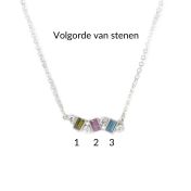 Vloei van Liefde Geboortesteen Ketting [Sterling Zilver]