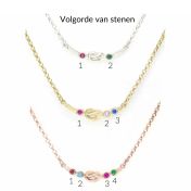 Banden van Liefde Ketting Horizontaal [Goud Verguld]