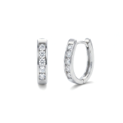 Half Eternity Hoop Crystal Earrings
