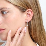 Single Earring Charm With Moissanite [Sterling Silver]