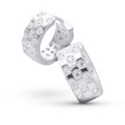 Crystal Sparkle Hoops [Sterling SIlver]