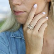 Birds Nest Birthstone Ring [Sterling Silver]