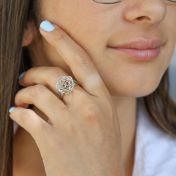 Birds Nest Birthstone Ring [Sterling Silver]