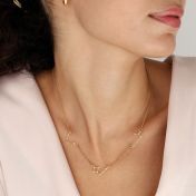 Ella Zodiac Diamond Necklace [18K Gold Plated]