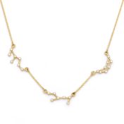 Ella Zodiac Diamond Necklace [18K Gold Plated]