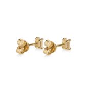 Emerald Cut Diamond Stud Earrings - 0.4 ct [14 Karat Gold]