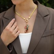 Emma Kreis Geburtsstein Kette [750er vergoldet]