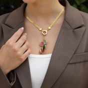 Betoverde Regen Geboortesteen Bedels [18K Goud Verguld]