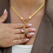 Betoverde Regen Geboortesteen Bedels [18K Goud Verguld]