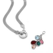 Emma Circle Birthstone Necklace [Sterling Silver]
