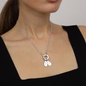 Collier Cercle Emma de Chaîne Cœur [Argent 925] - avec Charms Noms