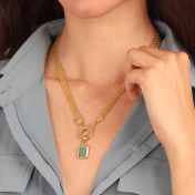 Emma Circle Necklace [18K Gold Plated] - with Charms