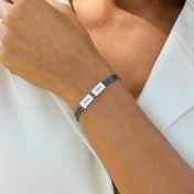 Milanese Chain Name Bracelet [Dark Sterling Silver]