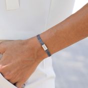 Bracelet Maille Emma avec Prénoms [Argent 925 Foncé]