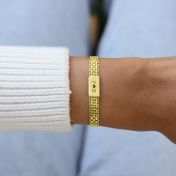 Milanese Chain Initial Bracelet [18K Gold Plated]