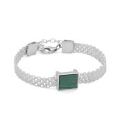 Bracelet Maille Emma en Malachite [Argent 925]