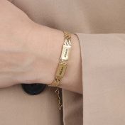 Emma Visgraat Naam Armband [18K Goud Verguld] 