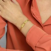 Milanese Chain Name Bracelet [18K Gold Plated]