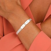 Milanese Chain Name Bracelet [Silver]