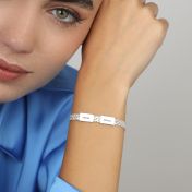 Milanese Chain Name Bracelet [Silver]