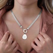 Emma Kreiskette mit Gravur [Sterlingsilber] 