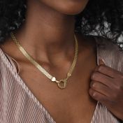 Emma Kreiskette [750er vergoldet] - mit gravierten Charms