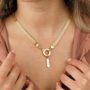 Emma Kreiskette [750er vergoldet] - mit gravierten Charms