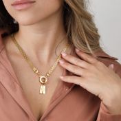 Emma Kreiskette [750er vergoldet] - mit gravierten Charms