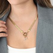 Emma Circle Necklace [18K Gold Vermeil] - with Zodiac Signs