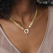 Emma Initiaal Bedel [18K Goud Vermeil]