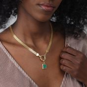 Charm Emma en Malachite [Plaqué Or 18ct]