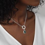 Ciondolo Emma in Malachite [Argento 925]